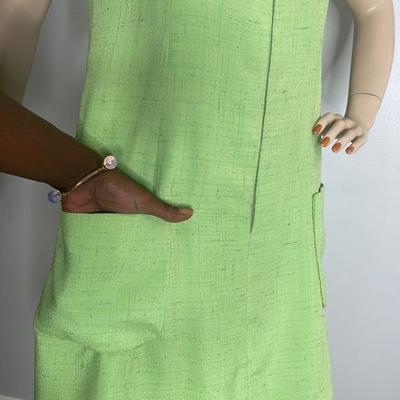 Vintage Mod Lime Green Adele Simpson Dress - Picture 5 of 15